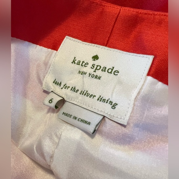 Kate Spade size 6 Pleated Silk Dress w pockets - Picture 8 of 8